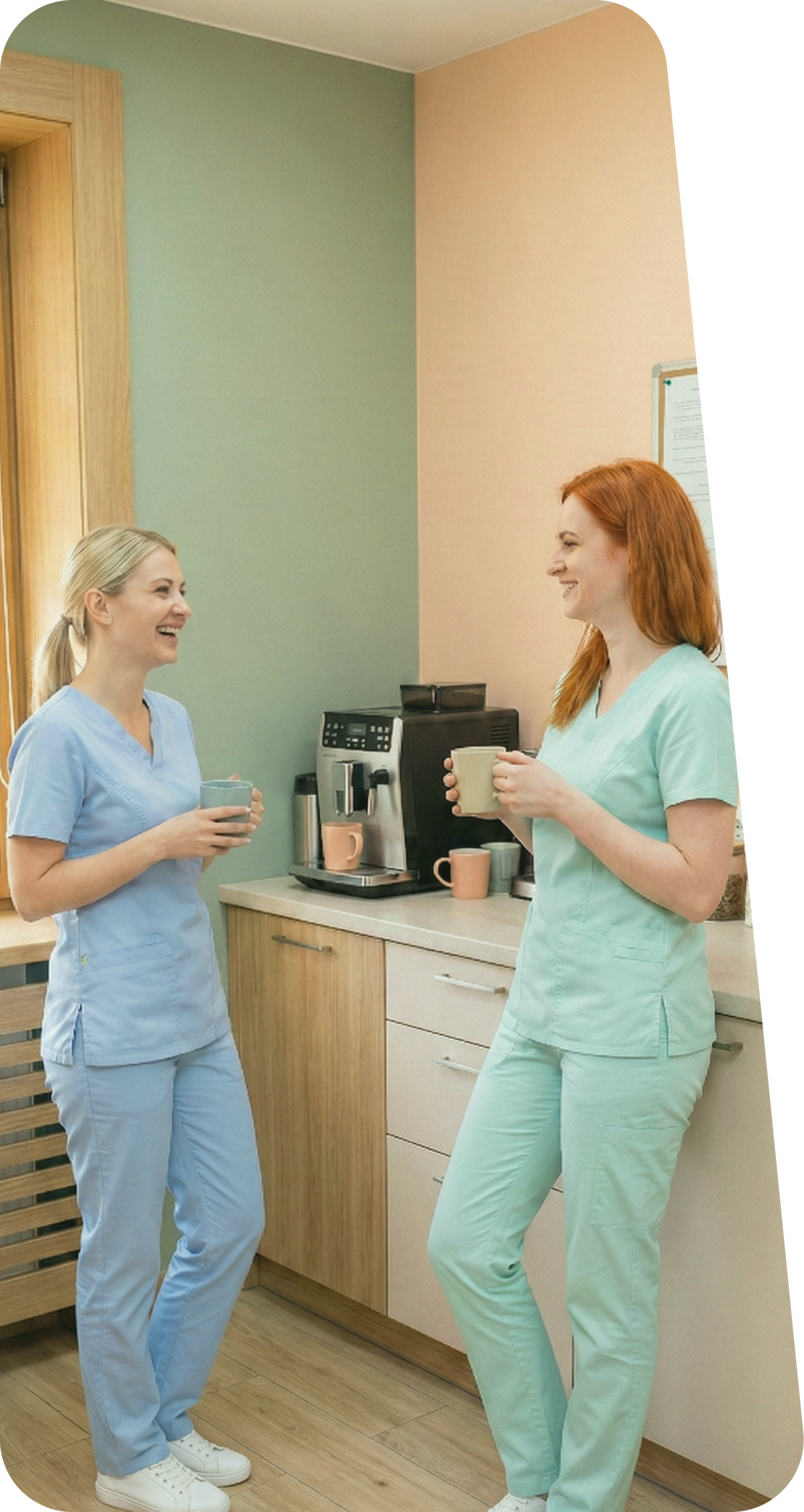 infirmières en salle de pause